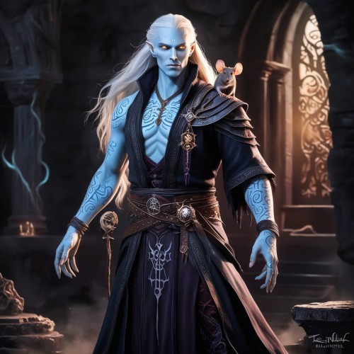 Default_A_necromancer_drow_mage_with_pale_blue_skin_long_white_3.jpg